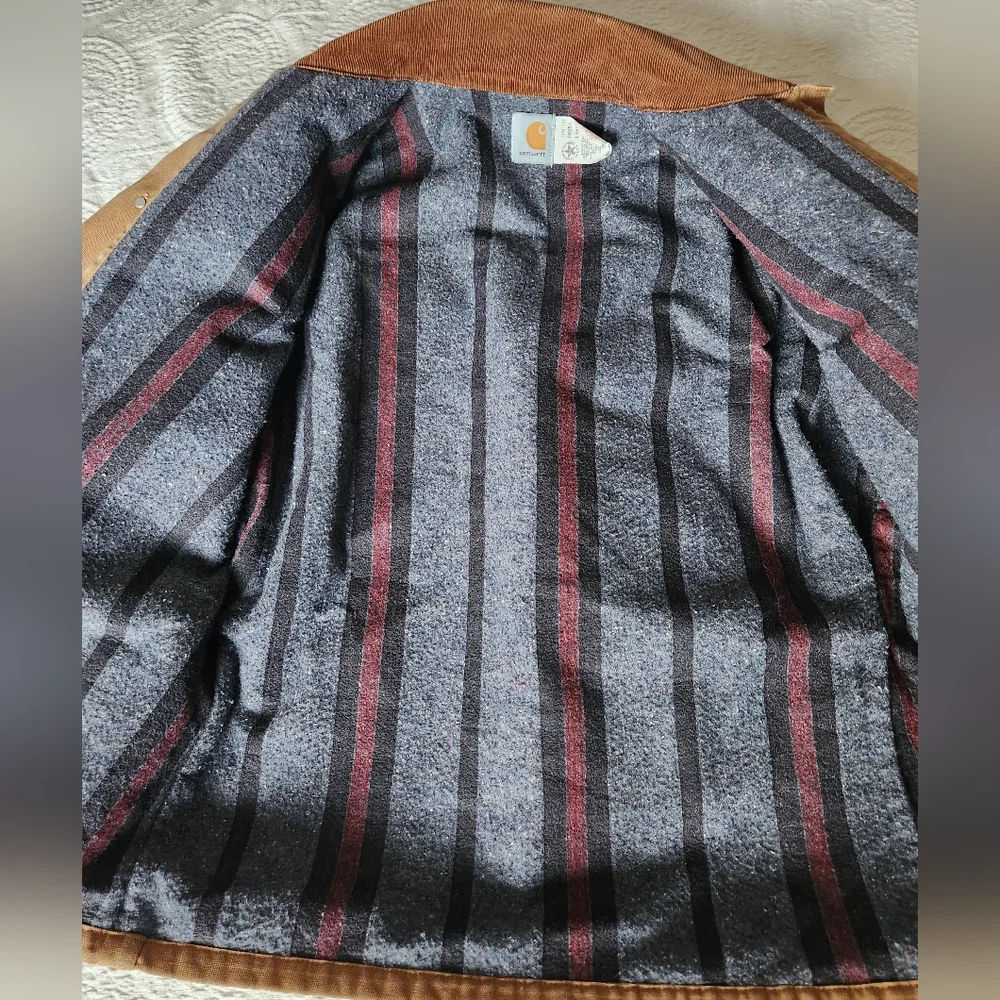 Carhartt Vintage Shooting Jacket Men L Corduroy Hunting Patches Blanket Lined - Picture 7 of 14